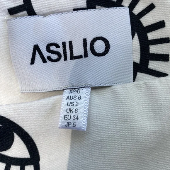 Asilio High Waist Cotton Bardot Eyelash Pencil Skirt